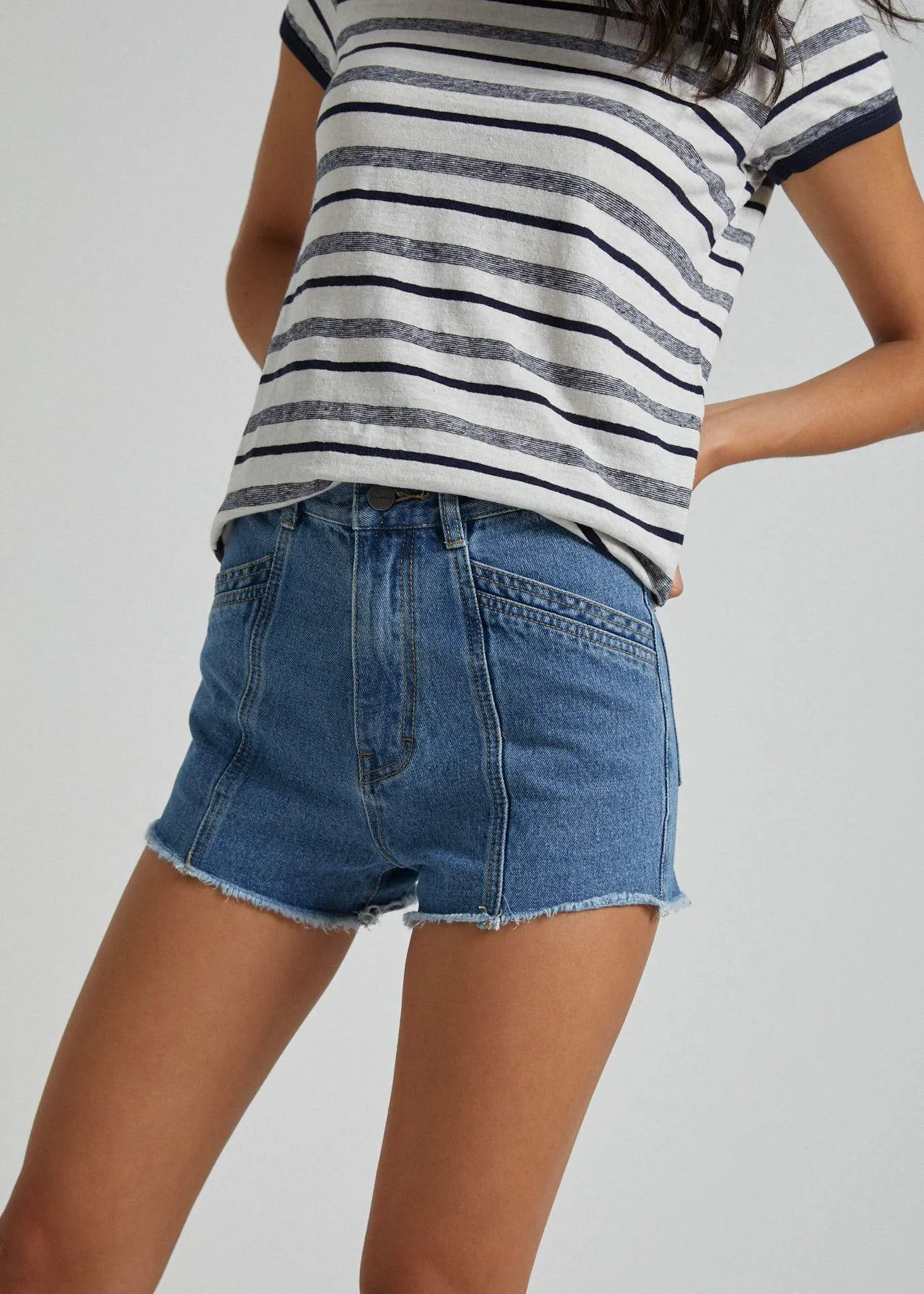Afends Womens Campbell - Denim Short - Classic Blue