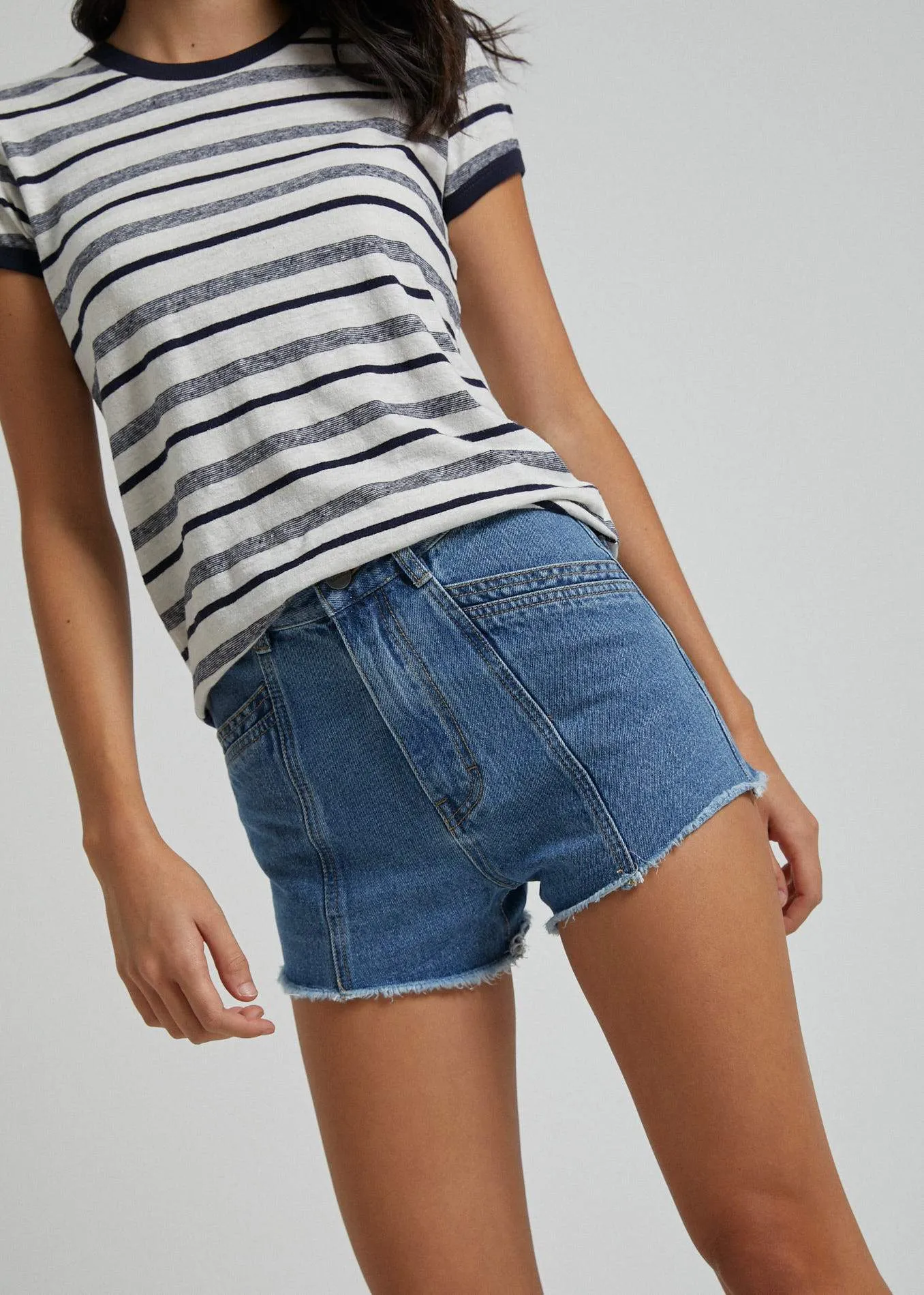 Afends Womens Campbell - Denim Short - Classic Blue