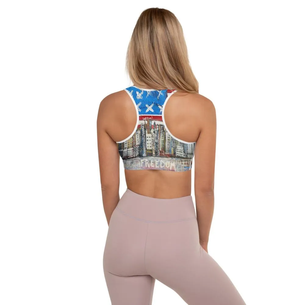 America Padded Sports Bra