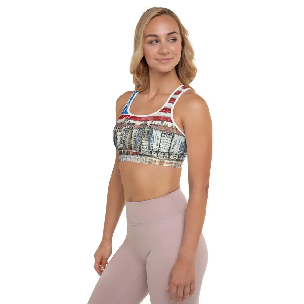 America Padded Sports Bra