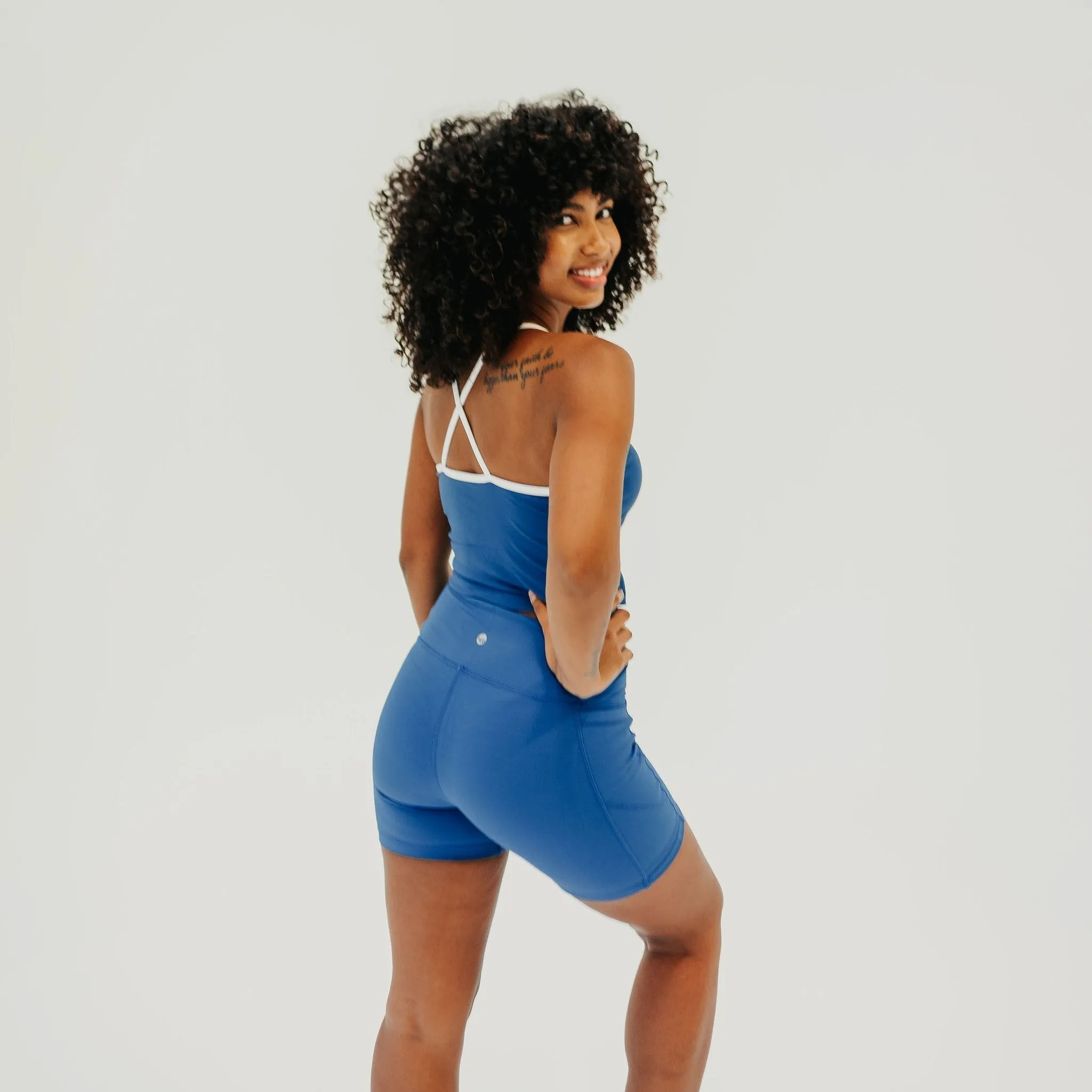 Ava Crop Top - Classic Blue