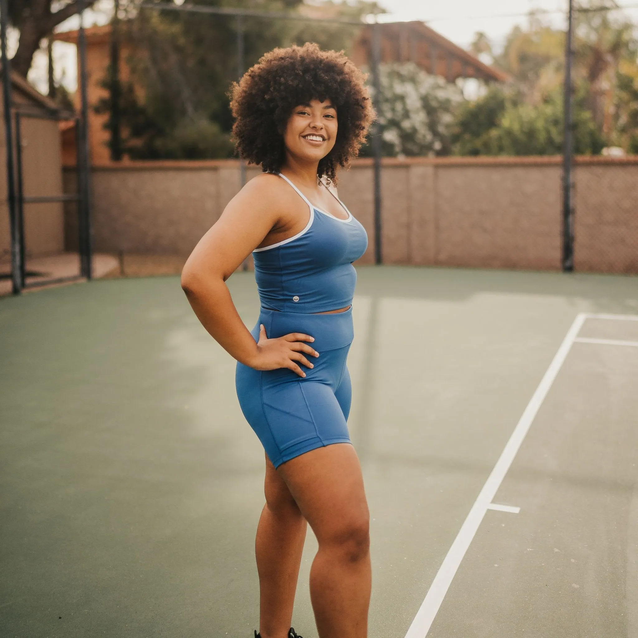 Ava Crop Top - Classic Blue