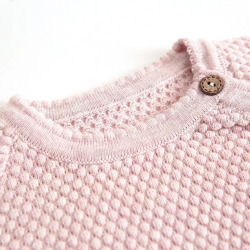 Baby Girl Clothes Set - Knitted Lounge Set - Pink