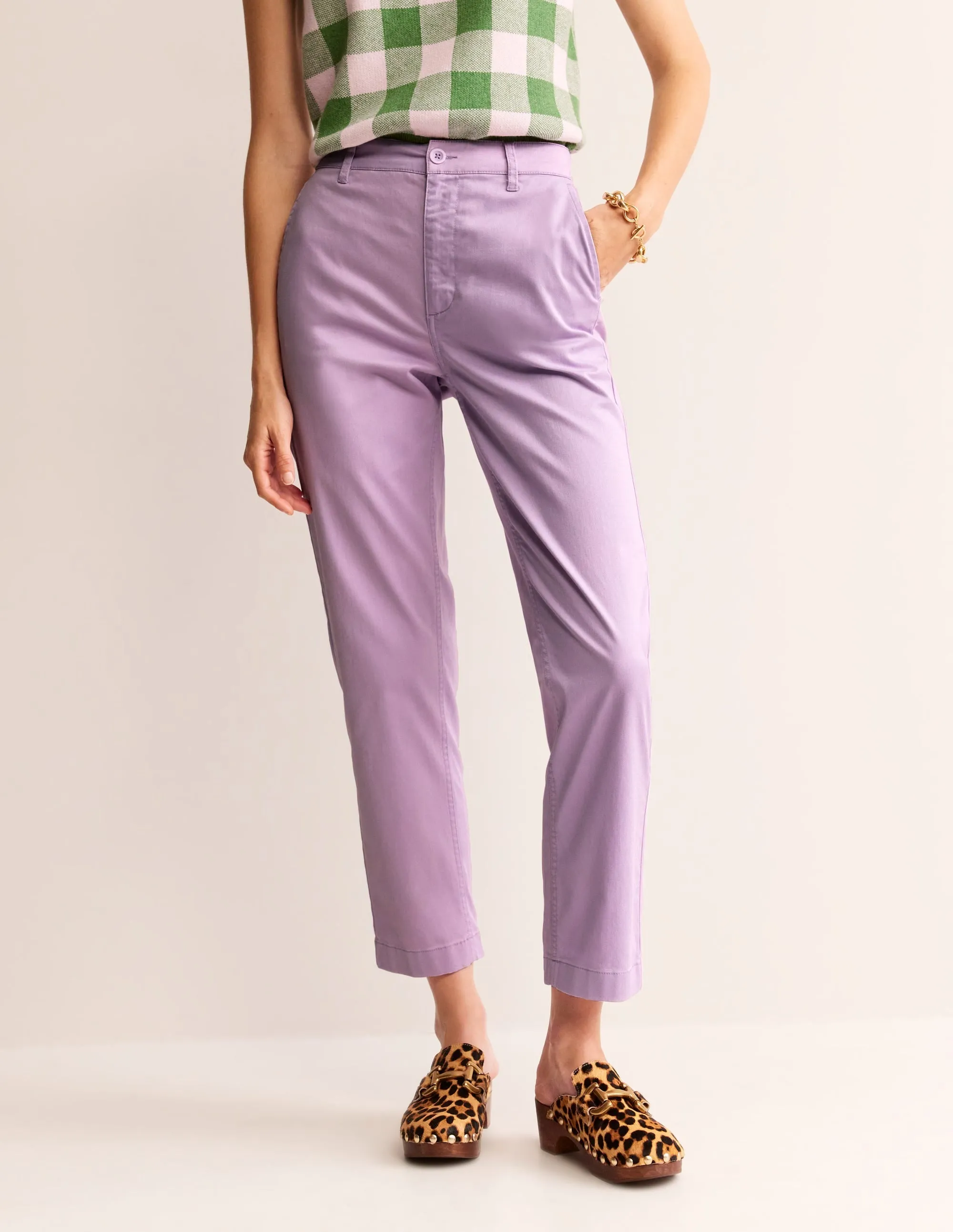 Barnsbury Chino Trousers-Orchid Bloom