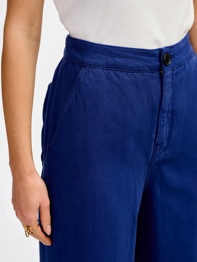 Bellerose Pasop Cotton Trousers in Indigo