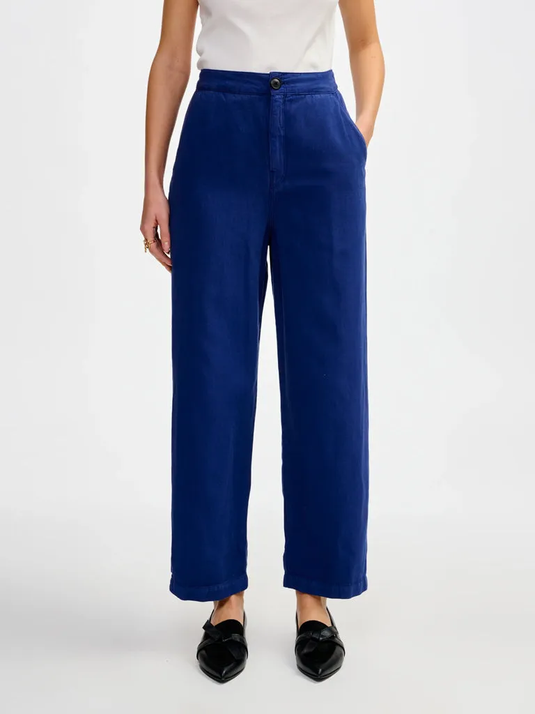 Bellerose Pasop Cotton Trousers in Indigo
