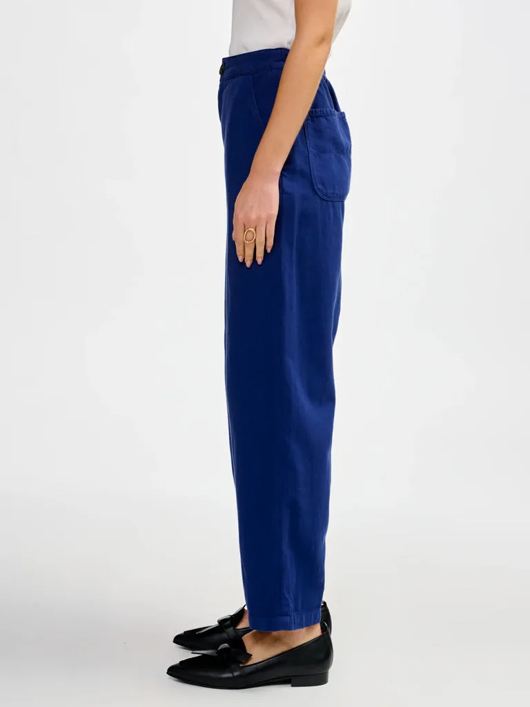Bellerose Pasop Cotton Trousers in Indigo