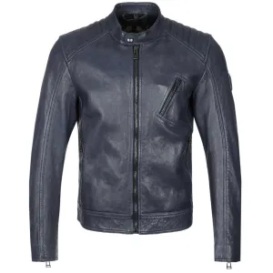 Belstaff Racer Insignia Blue Leather Jacket
