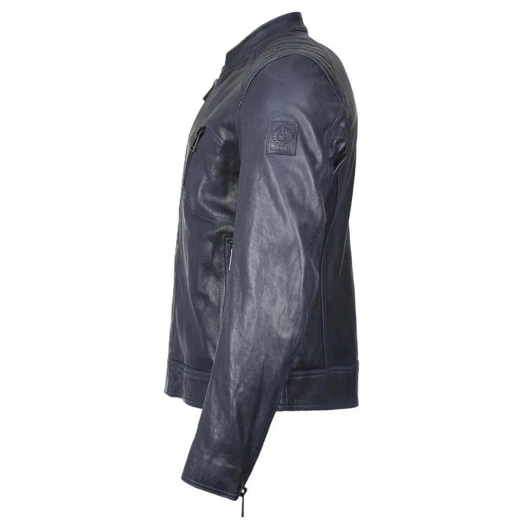 Belstaff Racer Insignia Blue Leather Jacket