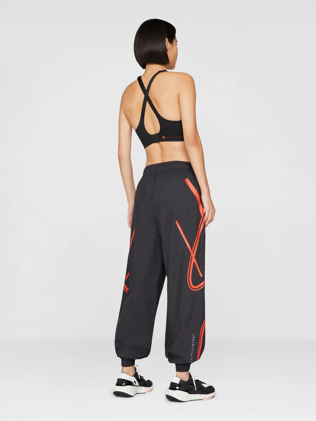 Black and Orange TruePace High Support Sports Bra
