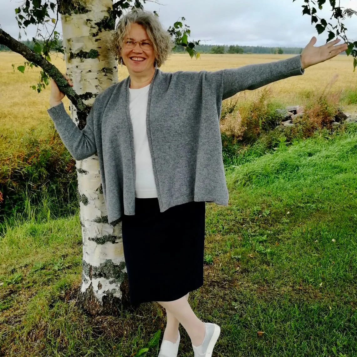 Cardigan edge to edge boxy style mustard yellow (no buttons) - Made to Order