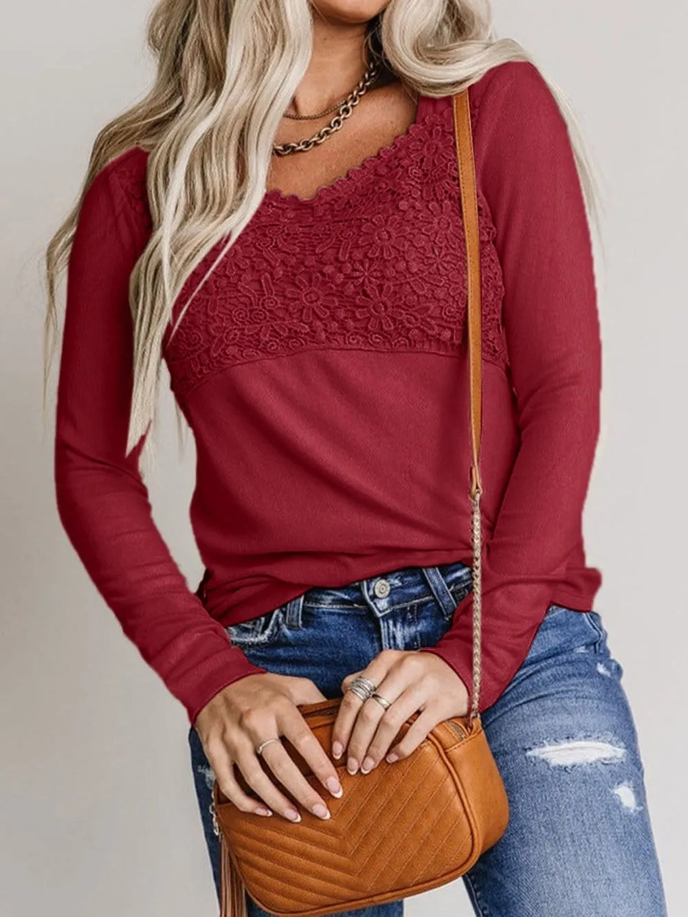 Casual Loose Fit V-Neck Blouse