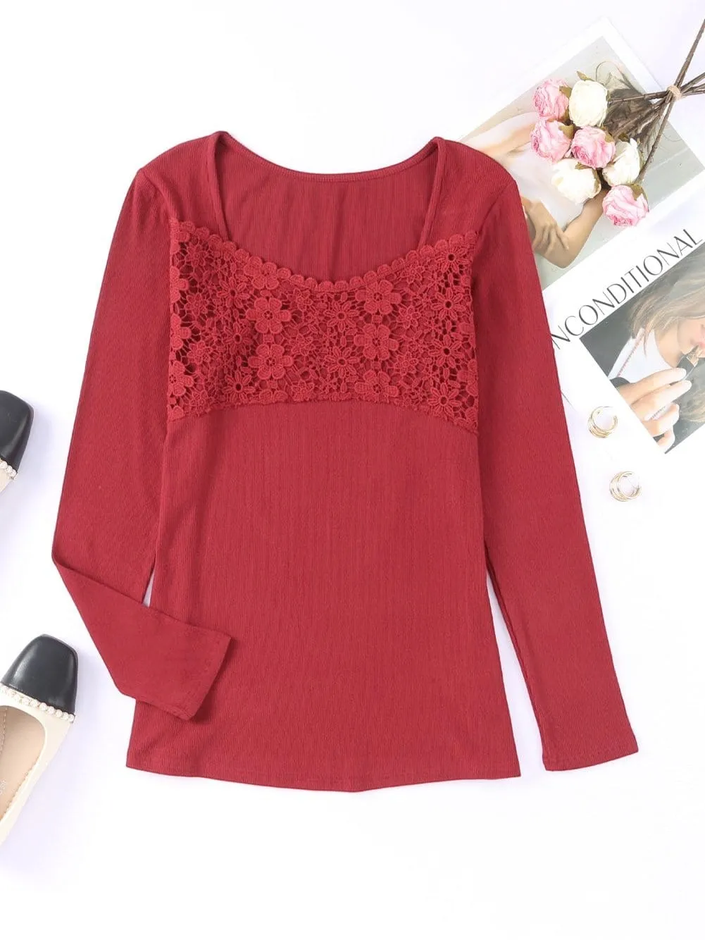 Casual Loose Fit V-Neck Blouse