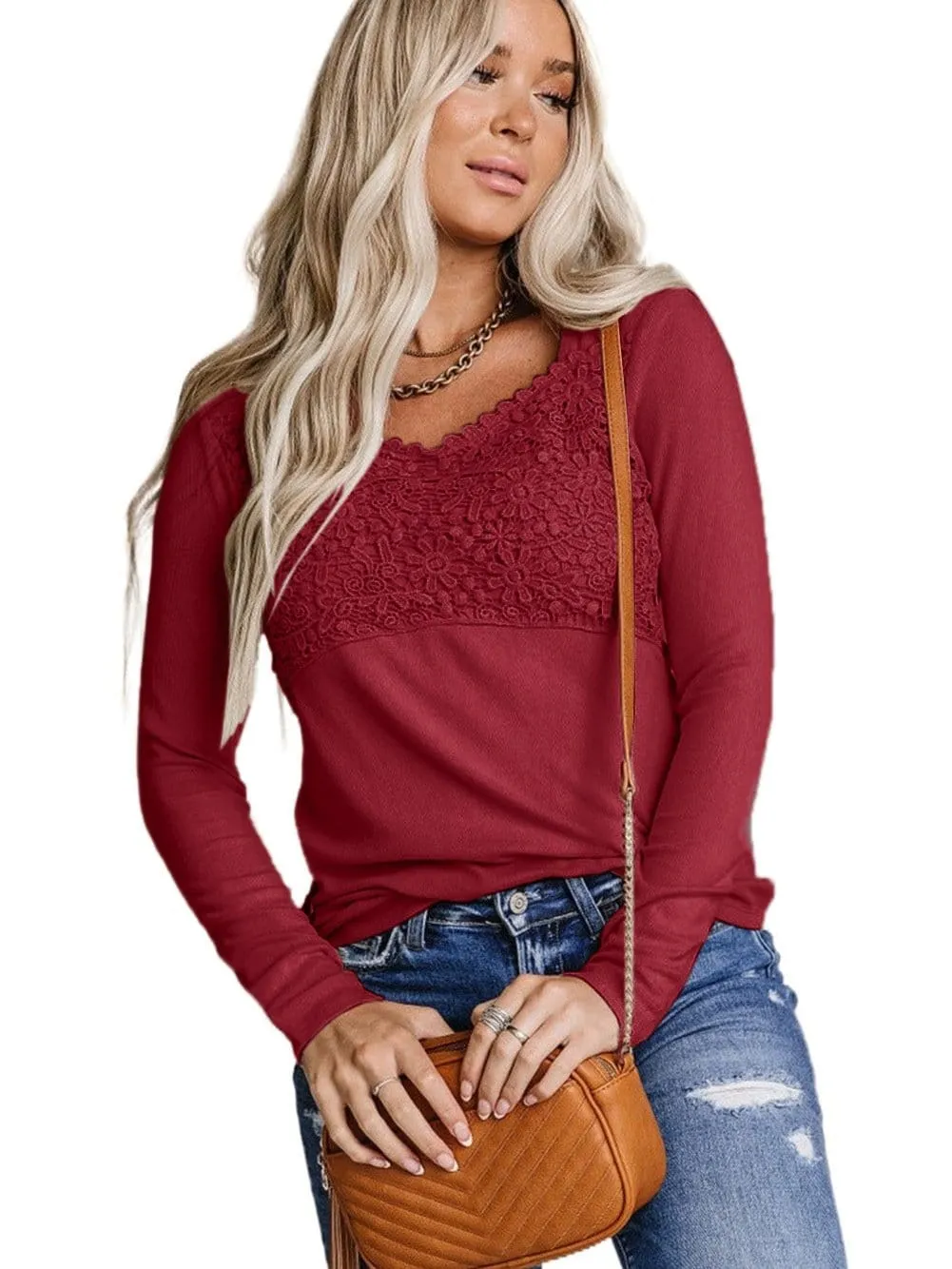 Casual Loose Fit V-Neck Blouse