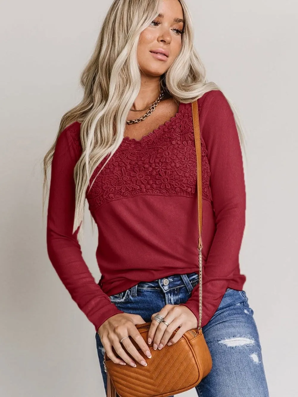 Casual Loose Fit V-Neck Blouse