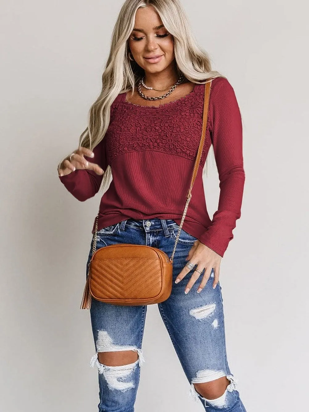 Casual Loose Fit V-Neck Blouse