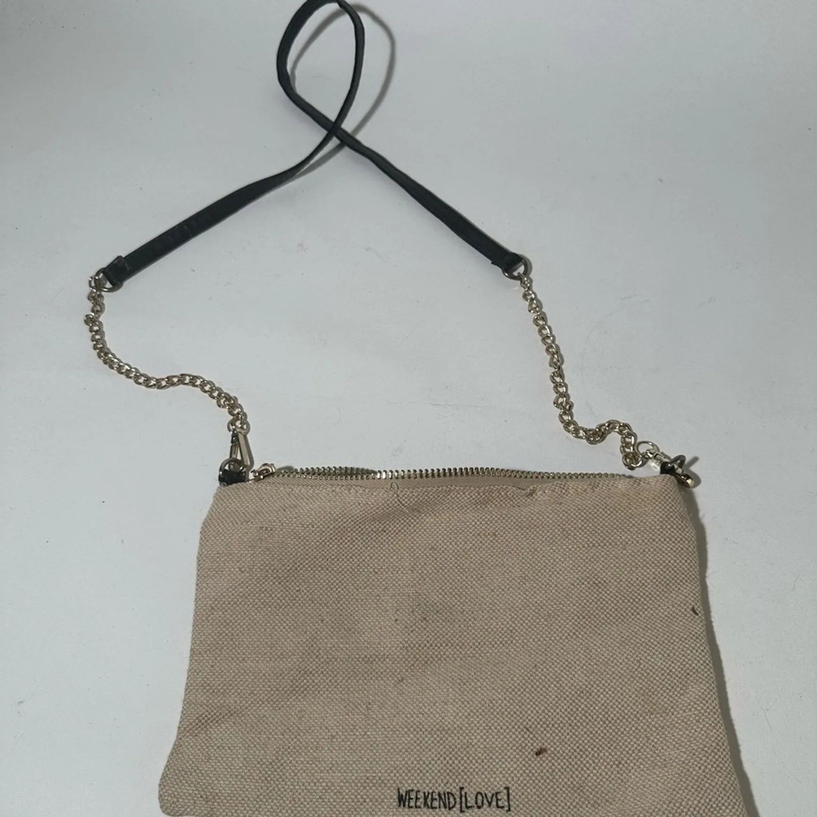 Chic Tan Crossbody Bag with Embroidery