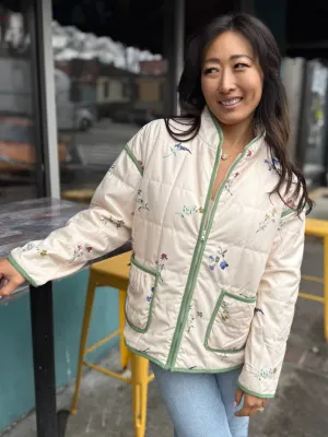 Cloud Crest Quilted Zip-Up Jacket