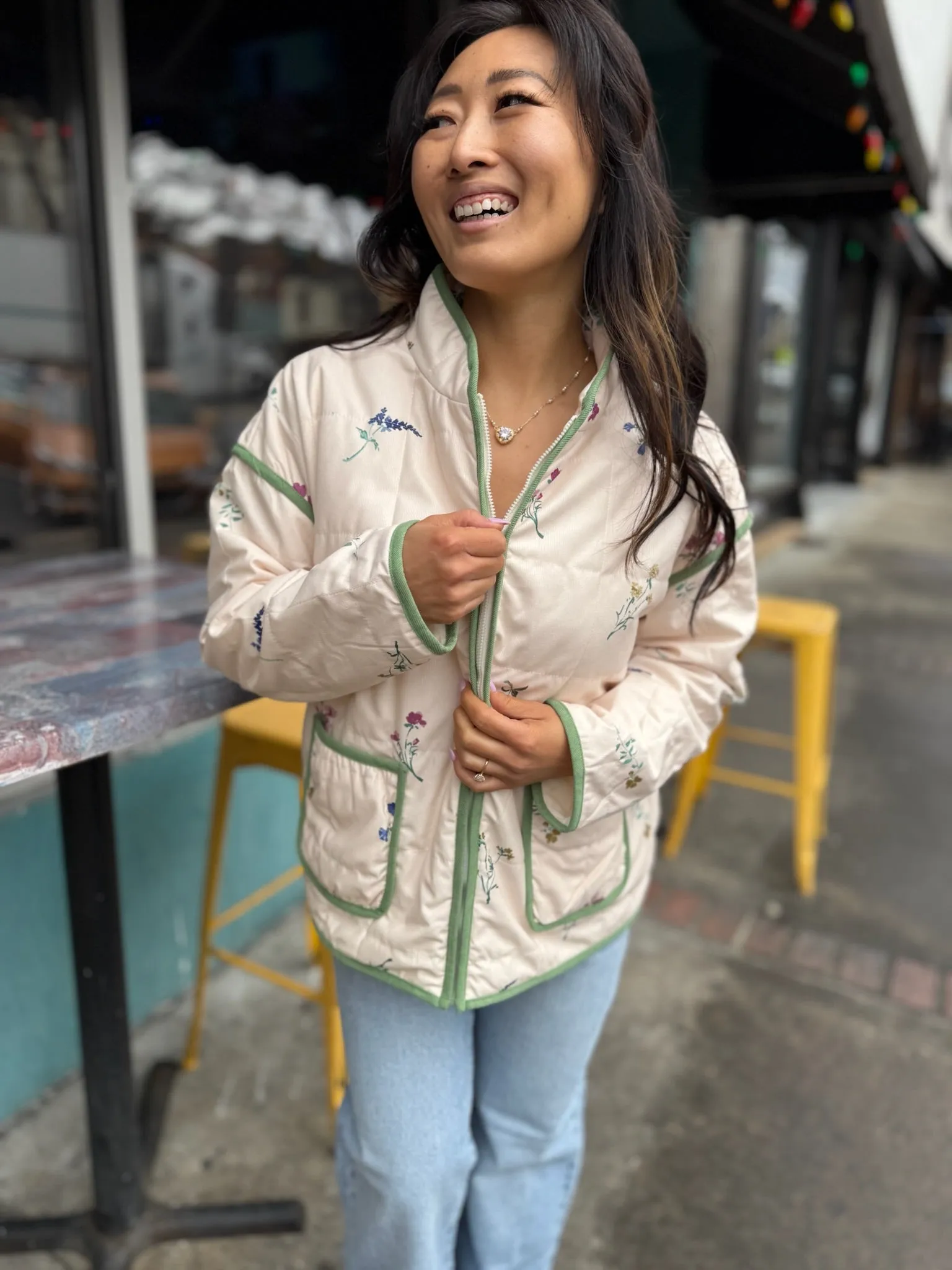 Cloud Crest Quilted Zip-Up Jacket
