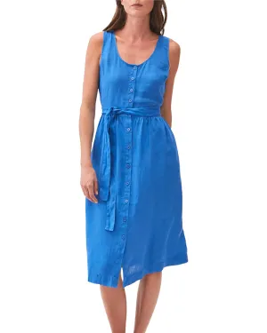 Cobalt Lulu Button Down Sleeveless Dress
