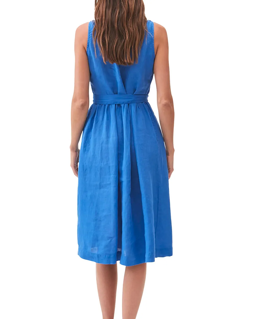 Cobalt Lulu Button Down Sleeveless Dress