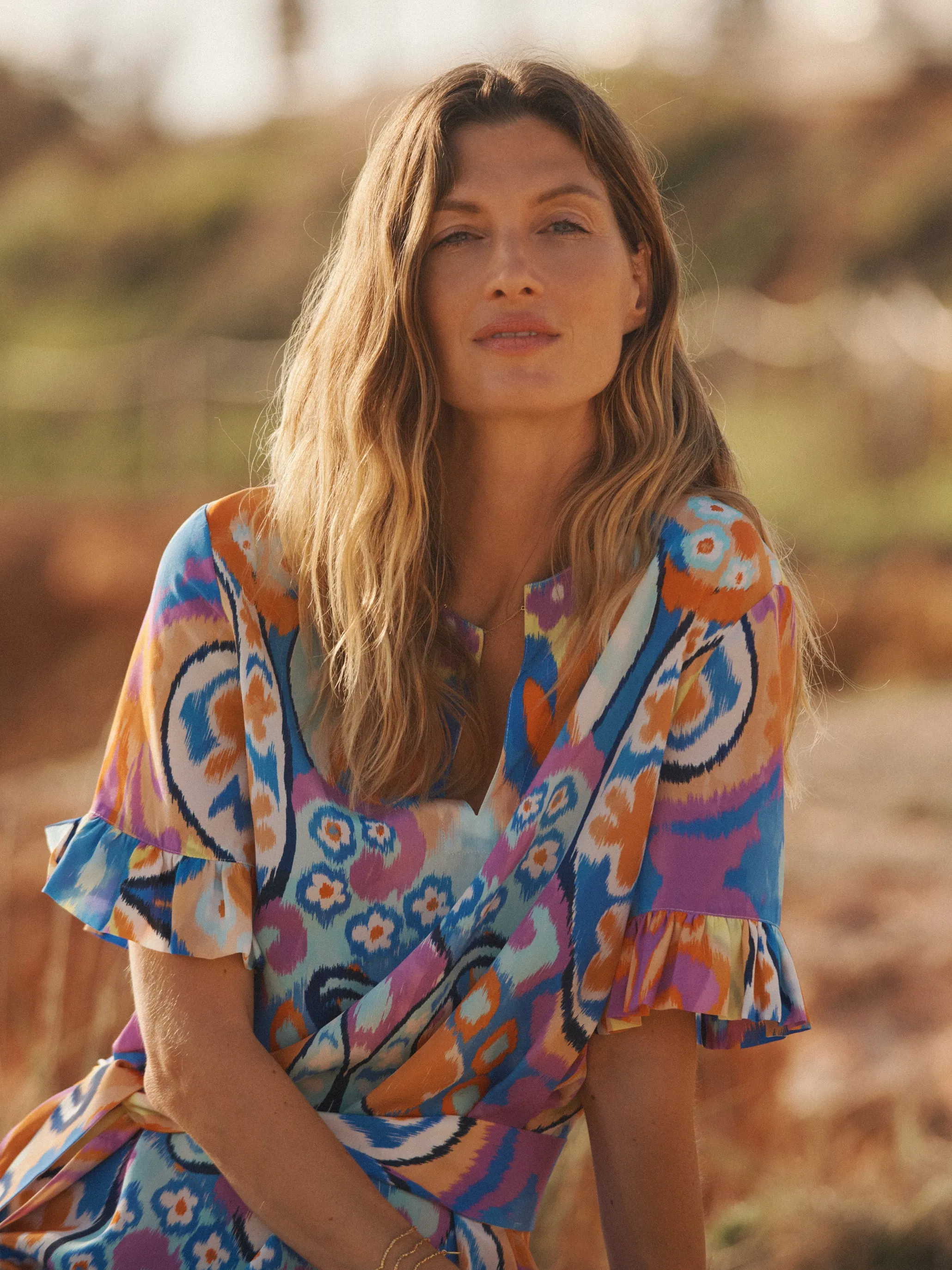 Coco silk blurred paisley maxi dress