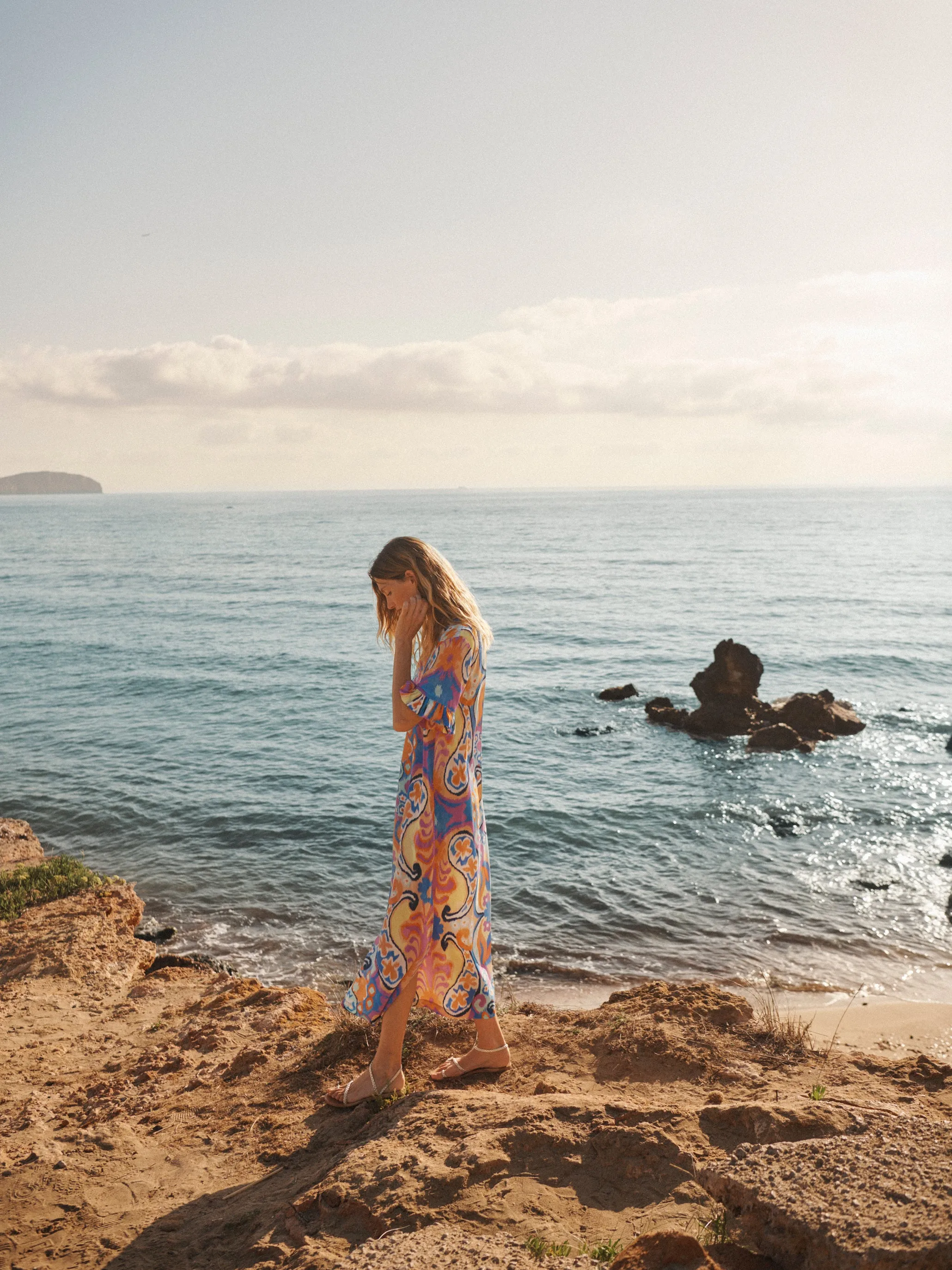 Coco silk blurred paisley maxi dress