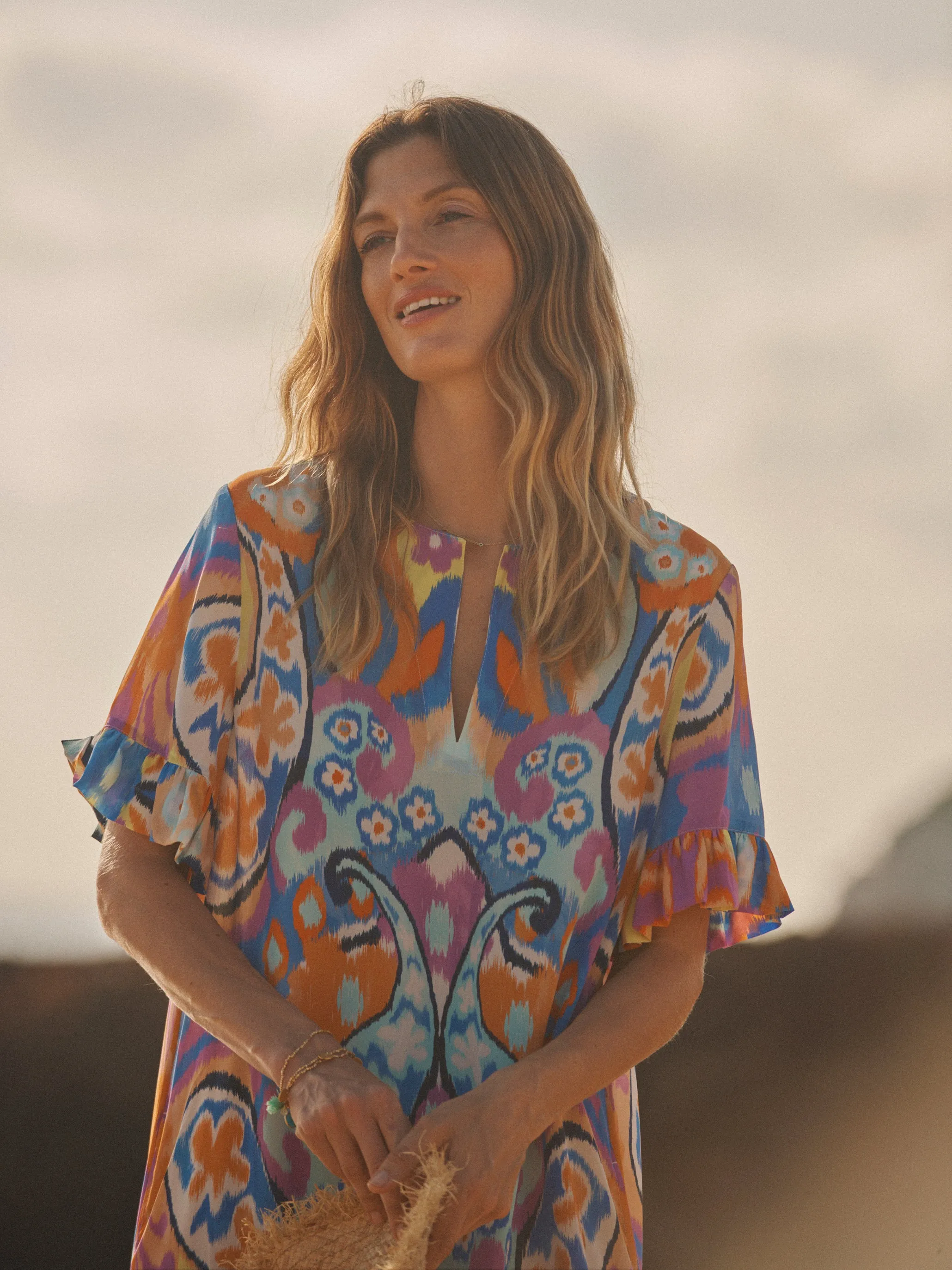 Coco silk blurred paisley maxi dress