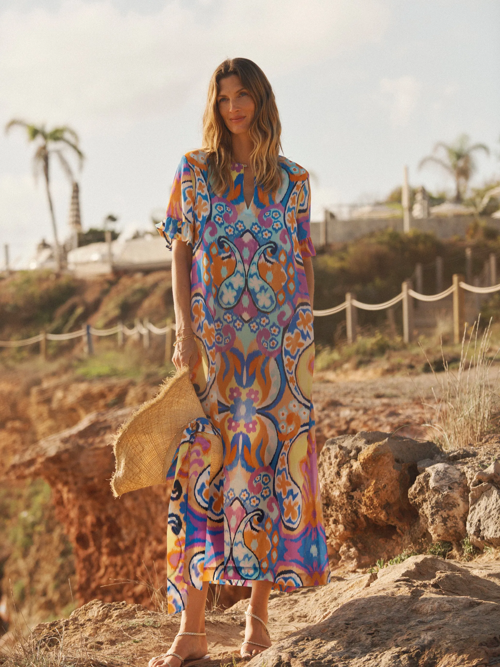 Coco silk blurred paisley maxi dress