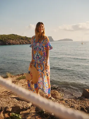 Coco silk blurred paisley maxi dress