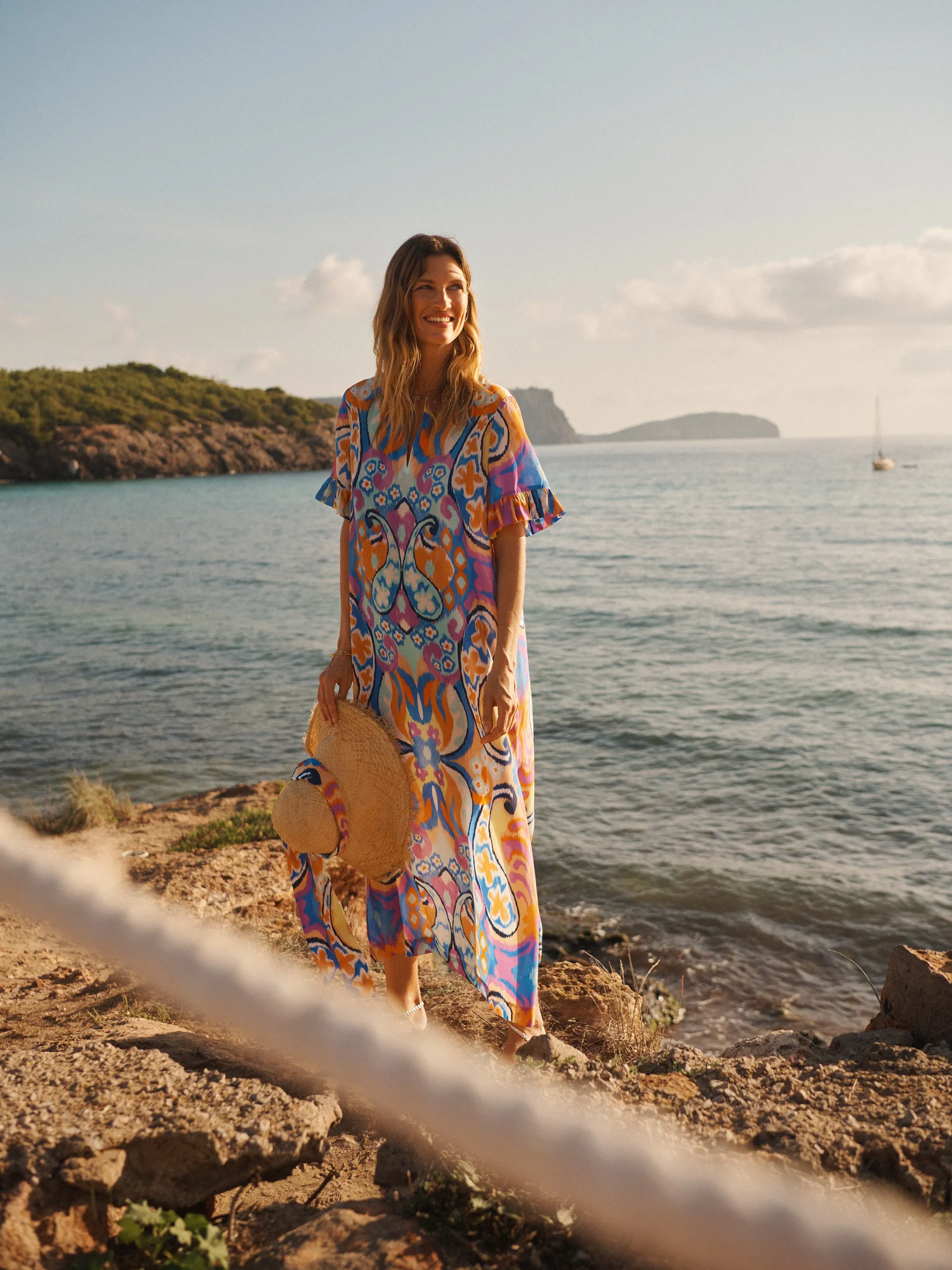 Coco silk blurred paisley maxi dress