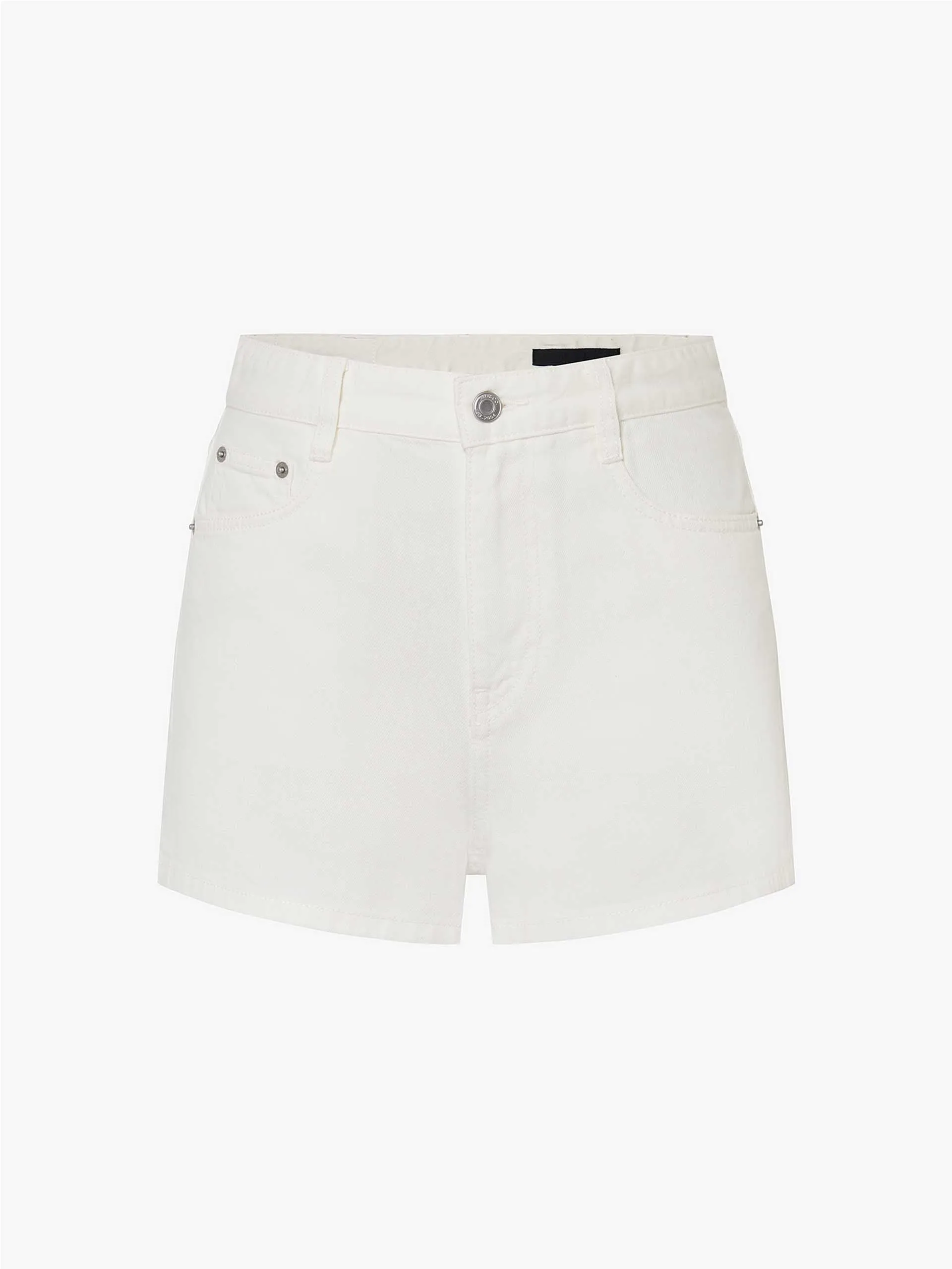 Cotton Blend Denim Shorts