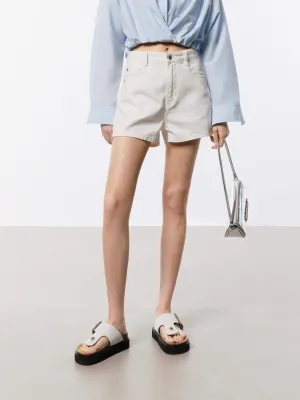 Cotton Blend Denim Shorts
