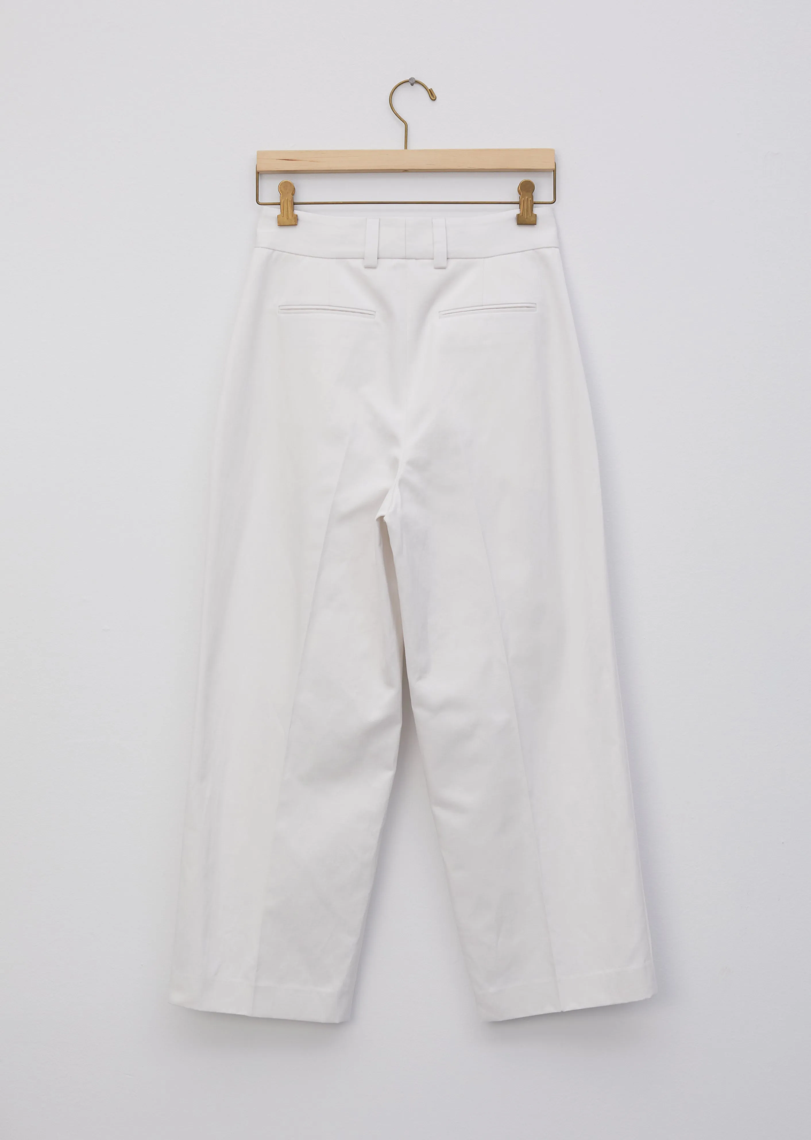 Cotton Linen Drill Deep Pleat Trouser