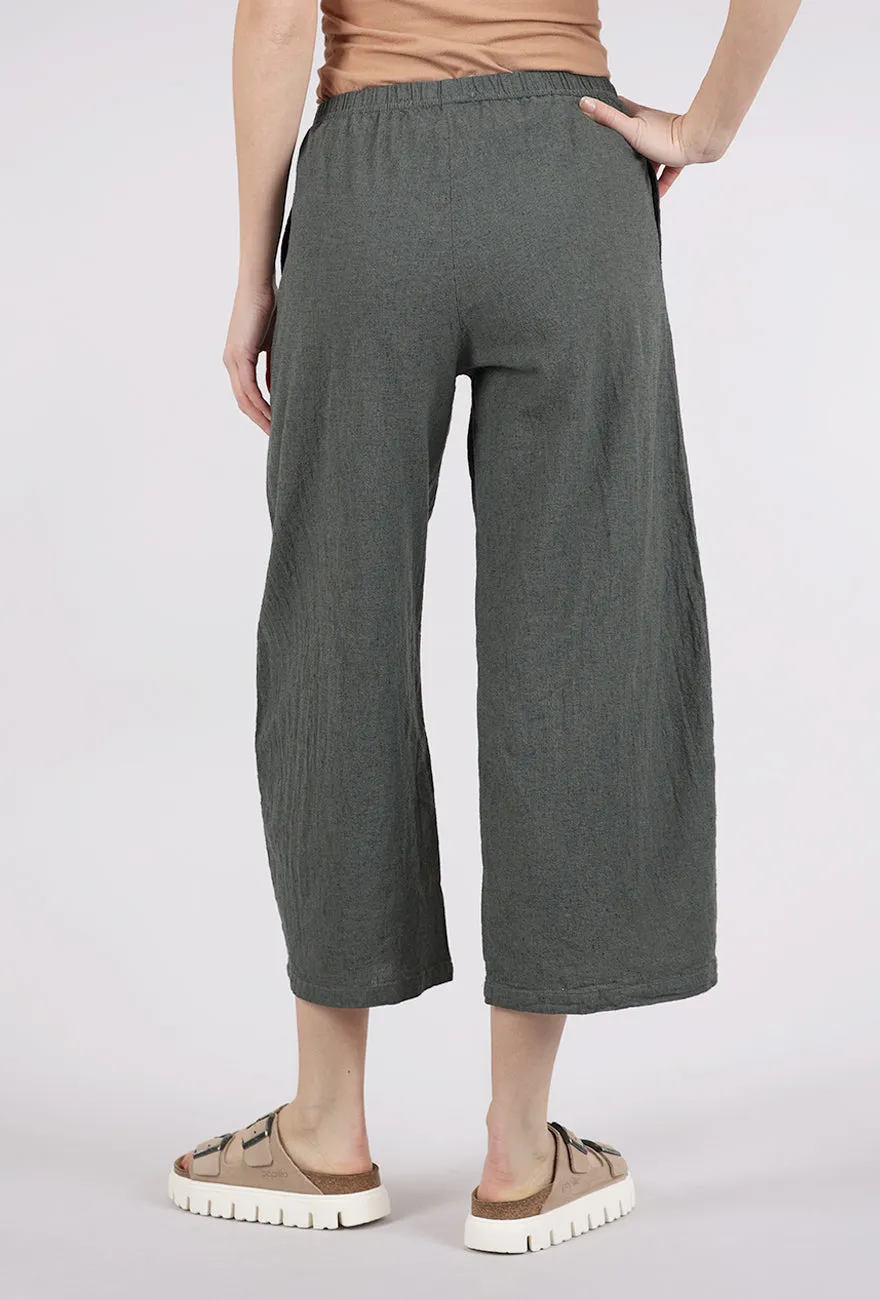 Crosshatch Barrel Crop Pant, Clay
