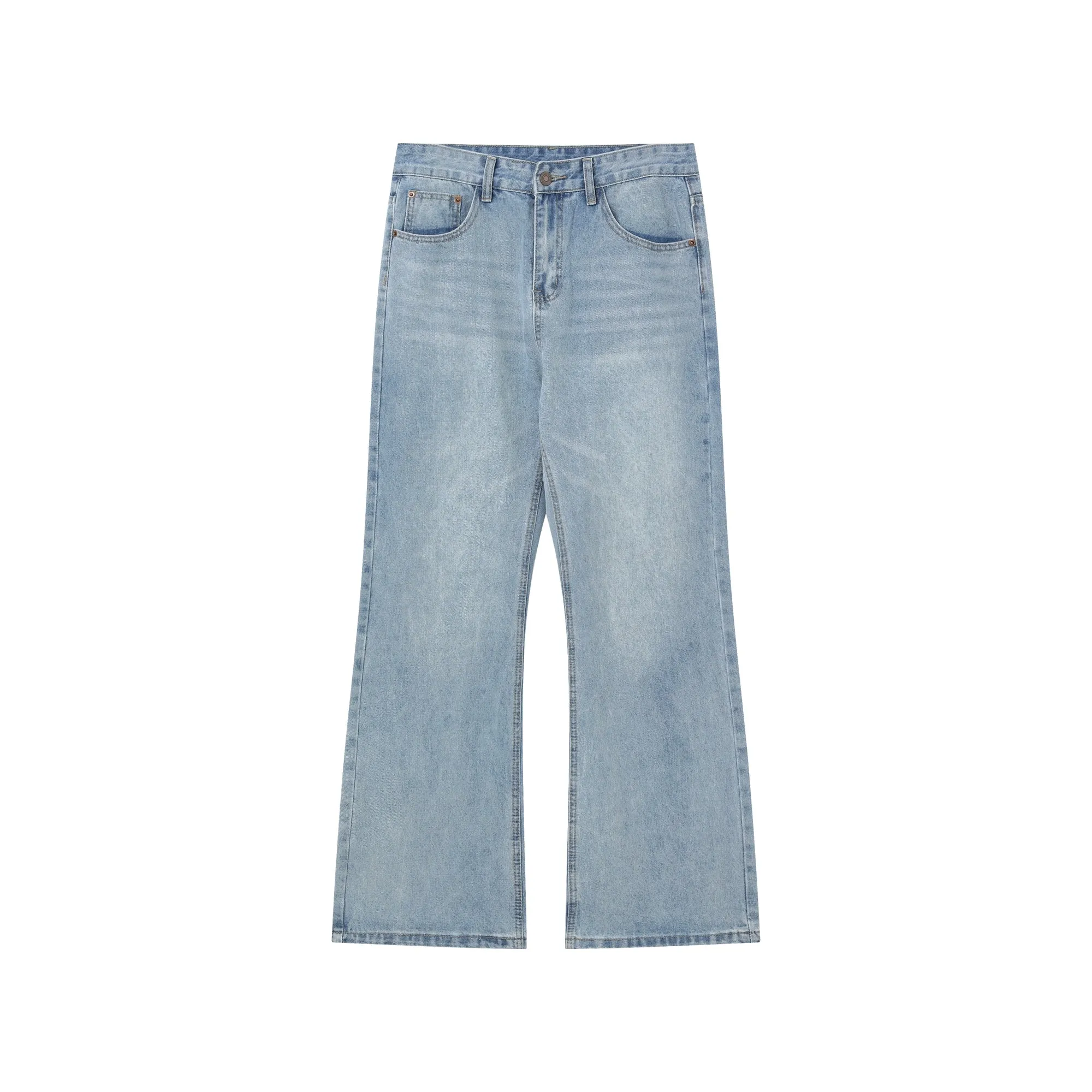 Distressed Slim Fit Flared Jeans
