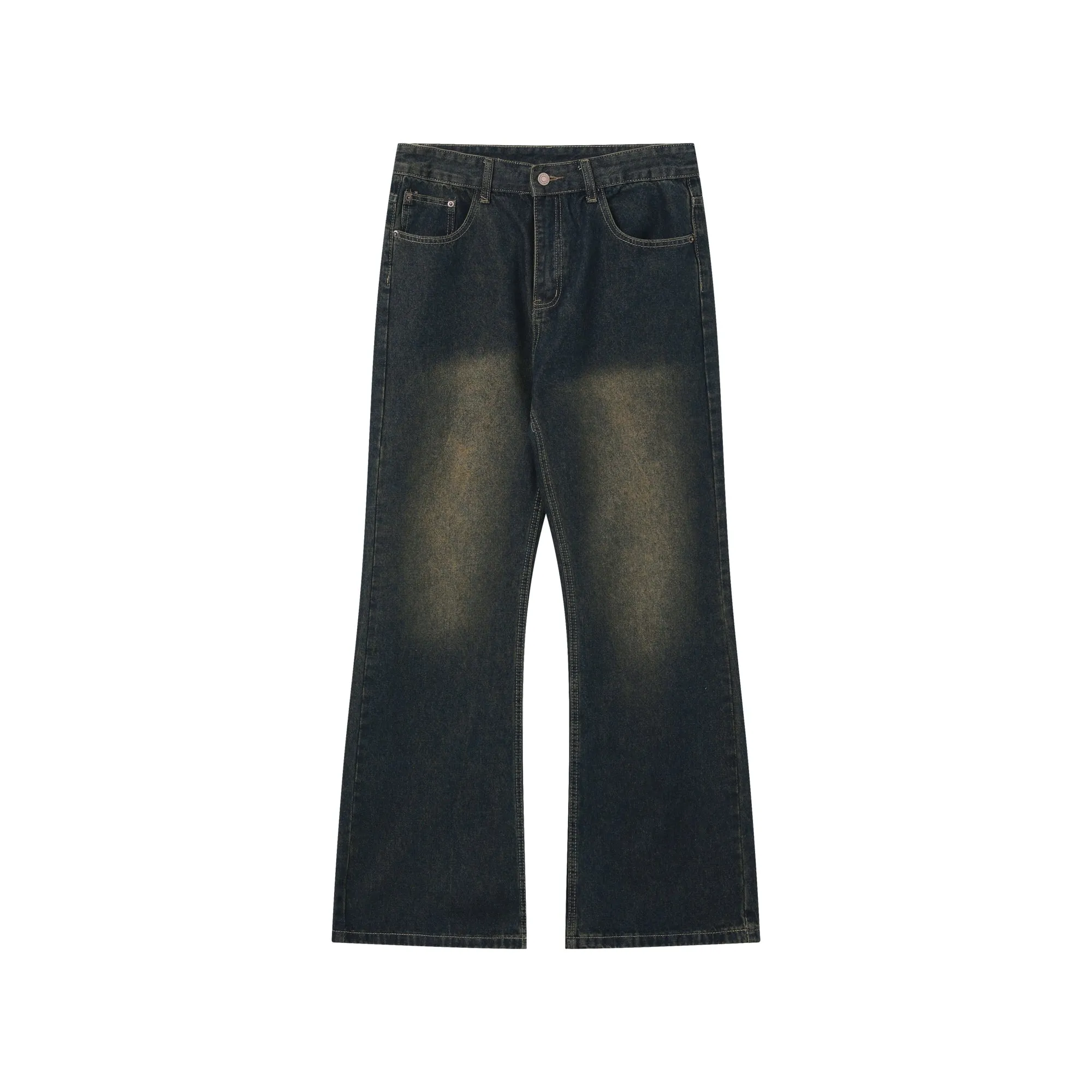 Distressed Slim Fit Flared Jeans