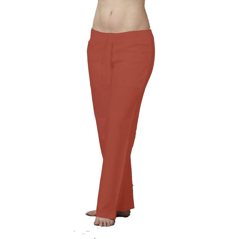 Drawstring Cotton Bootcut Sweatpants Pants with Long Front Pockets Plus Size