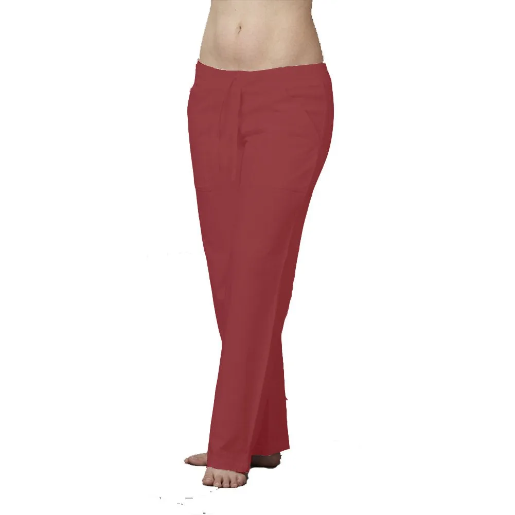 Drawstring Cotton Bootcut Sweatpants Pants with Long Front Pockets Plus Size