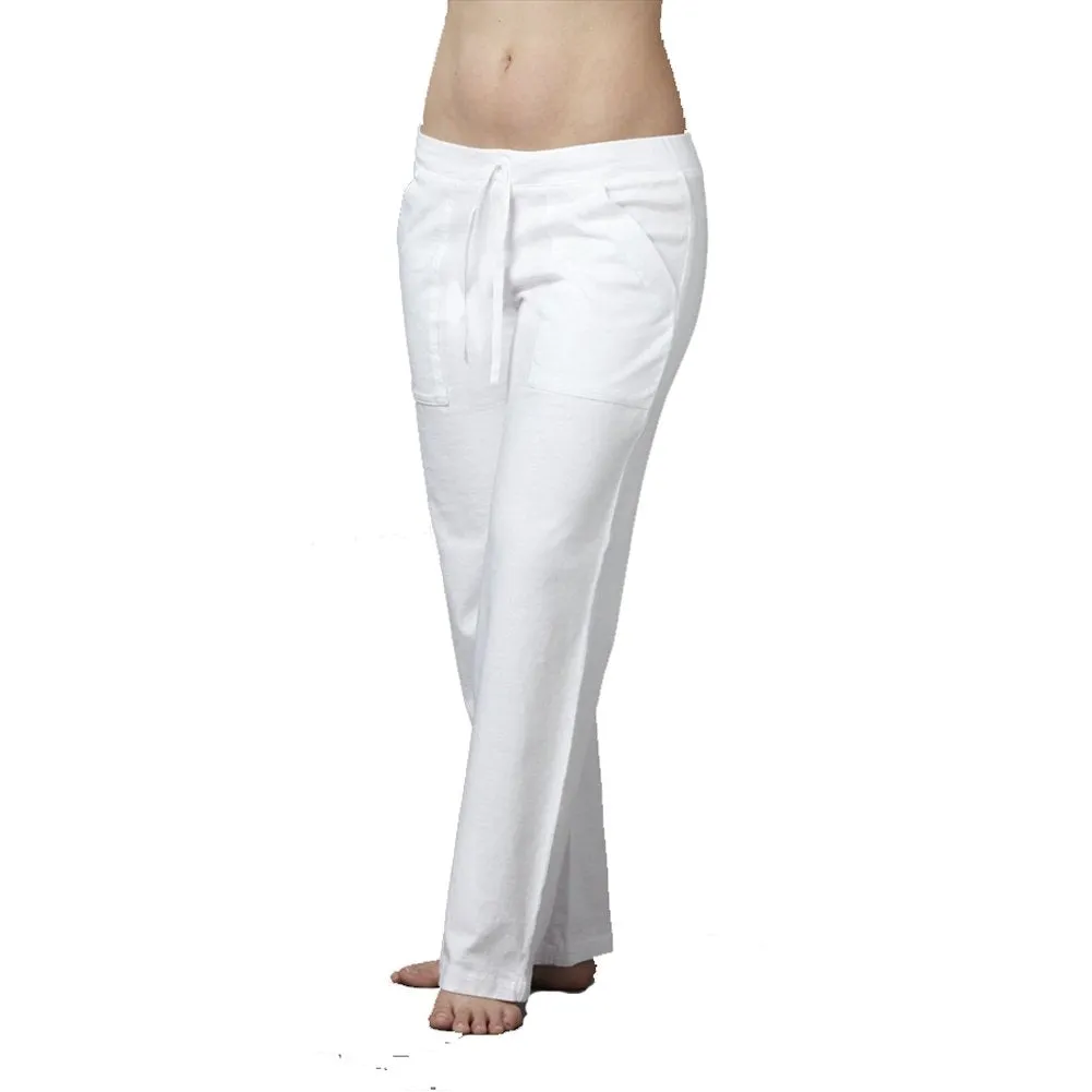 Drawstring Cotton Bootcut Sweatpants Pants with Long Front Pockets Plus Size