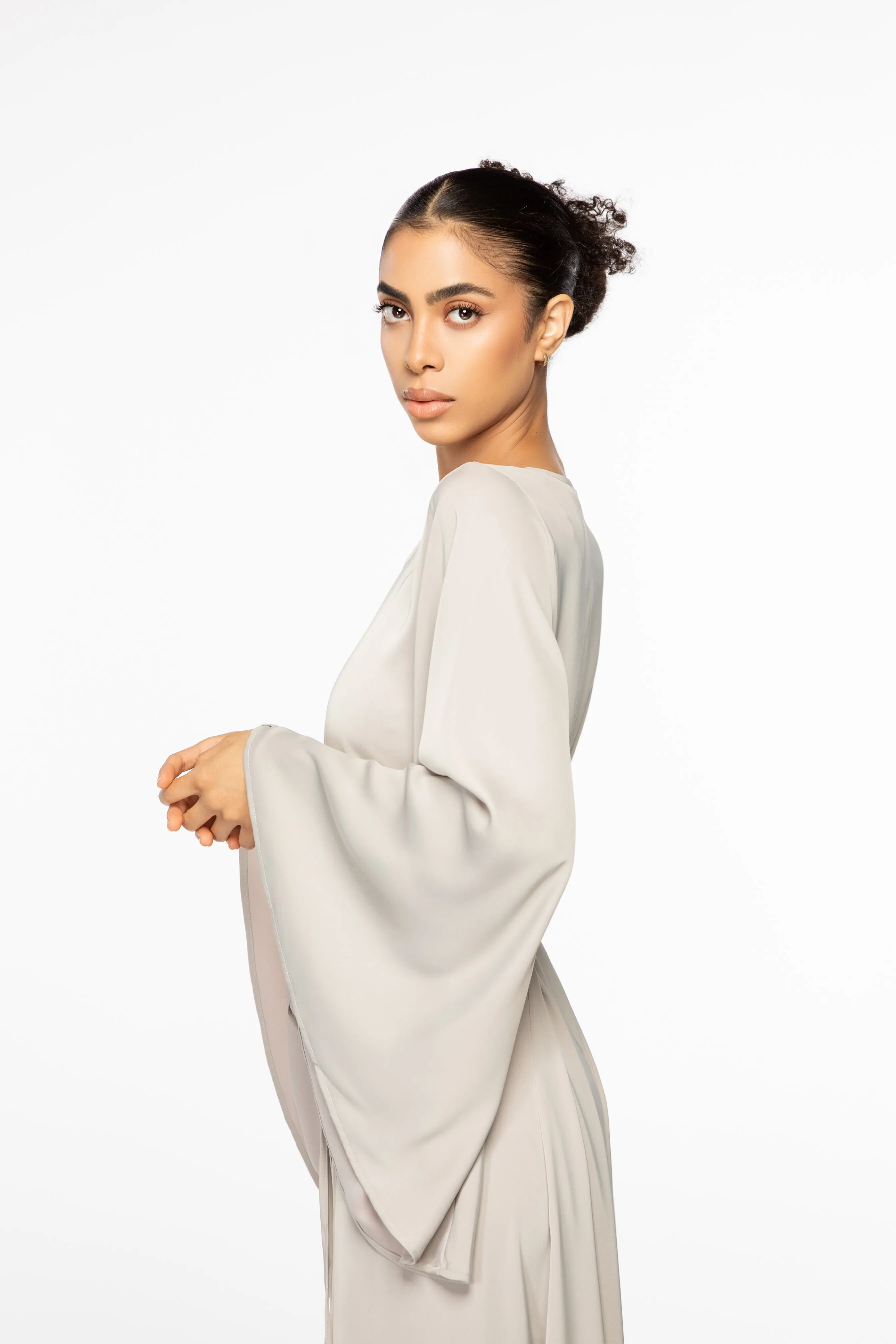 Elhora Wide-sleeve Maxi - Bone