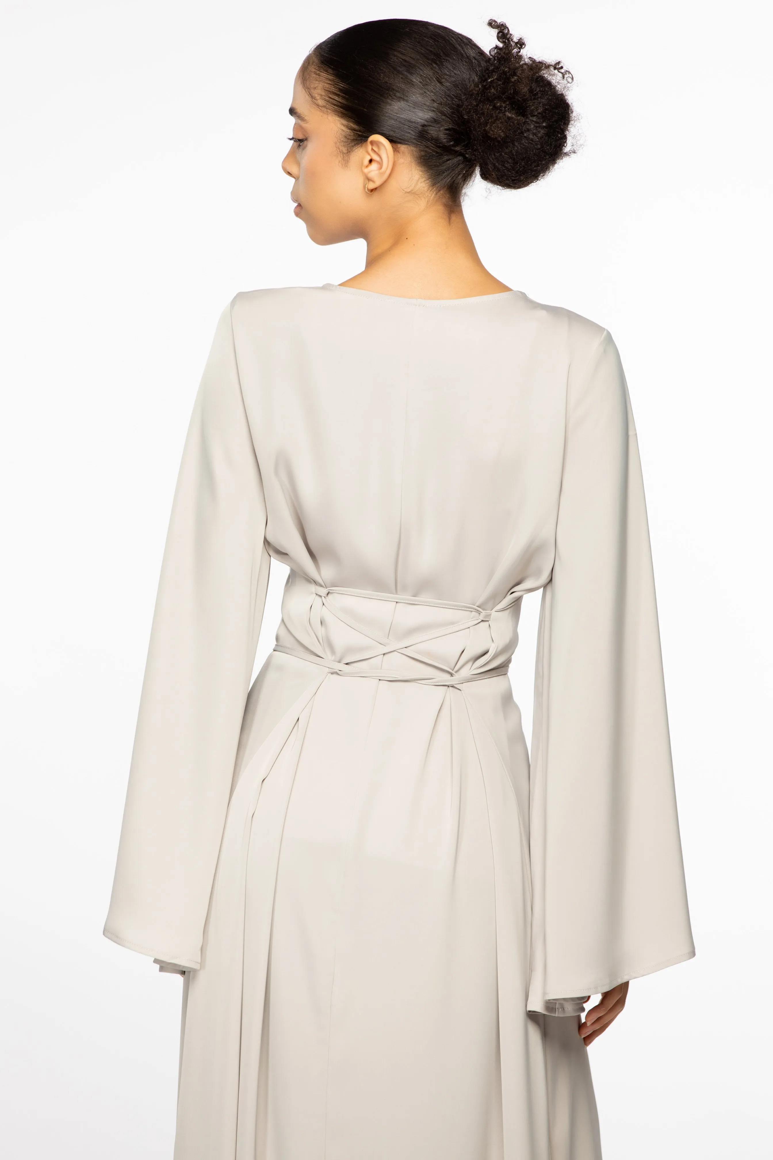 Elhora Wide-sleeve Maxi - Bone