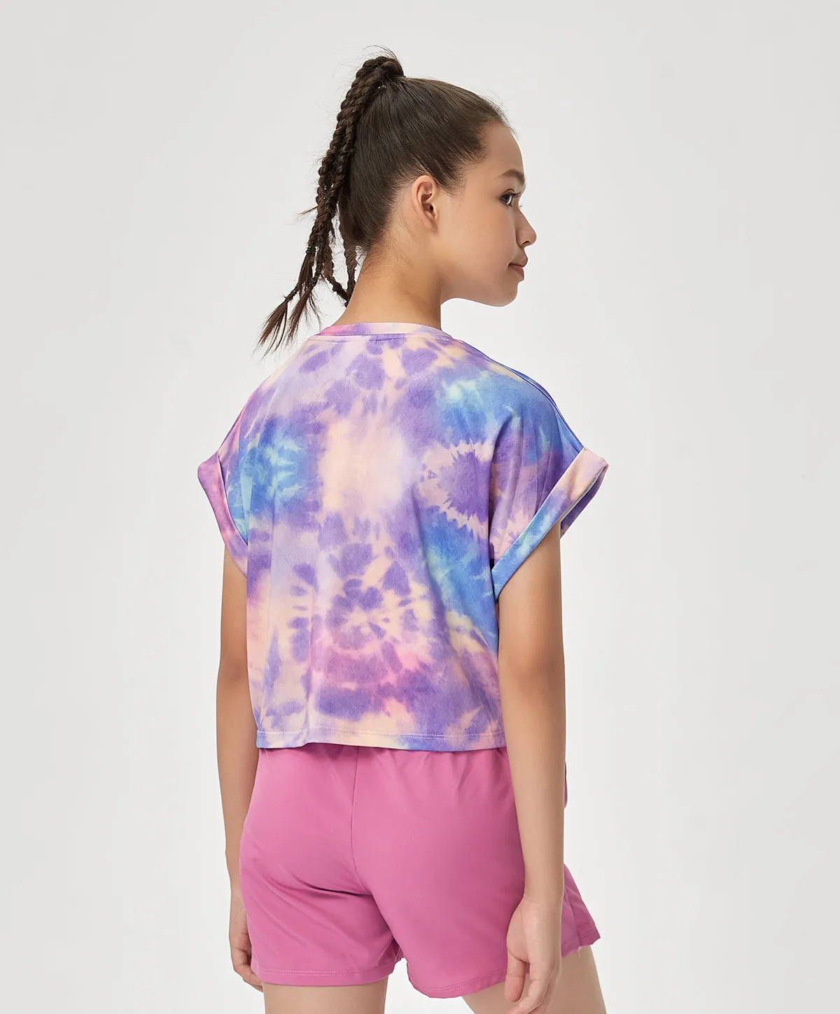 Energized Junior Artletes Printed Cropped Tee with Smiley Face