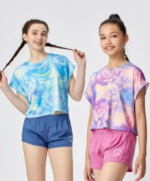 Energized Junior Artletes Printed Cropped Tee with Smiley Face
