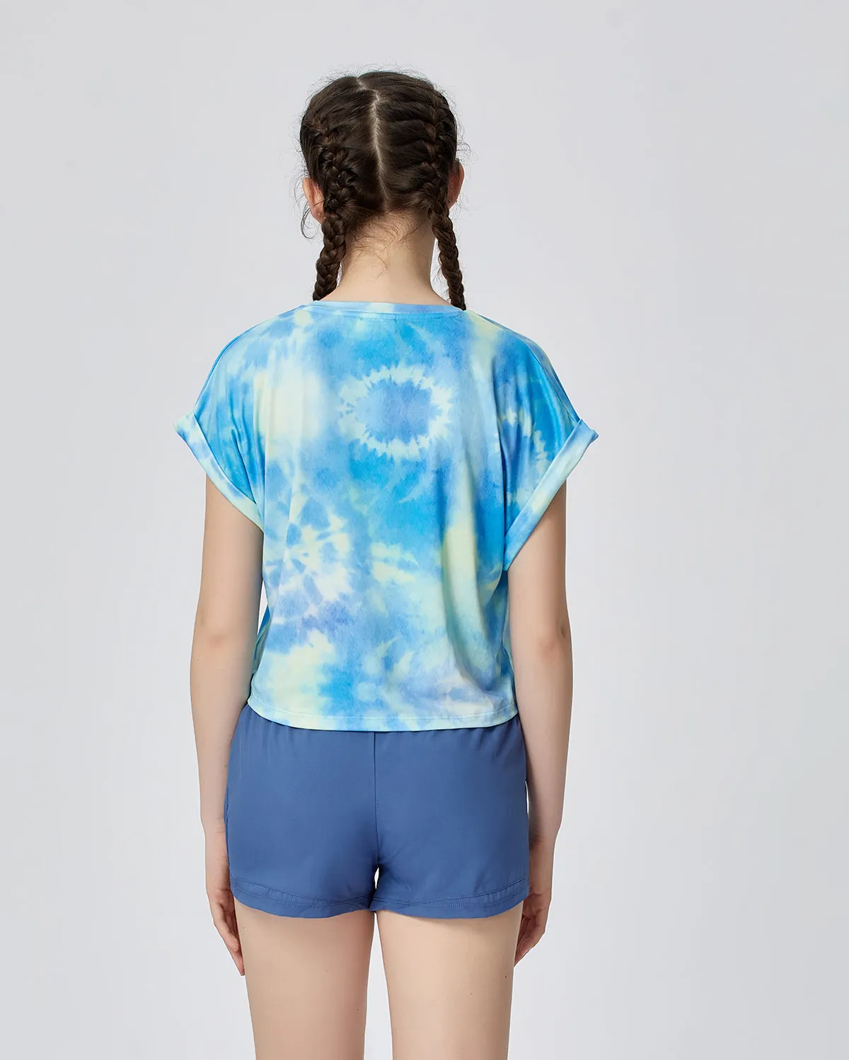Energized Junior Artletes Printed Cropped Tee with Smiley Face
