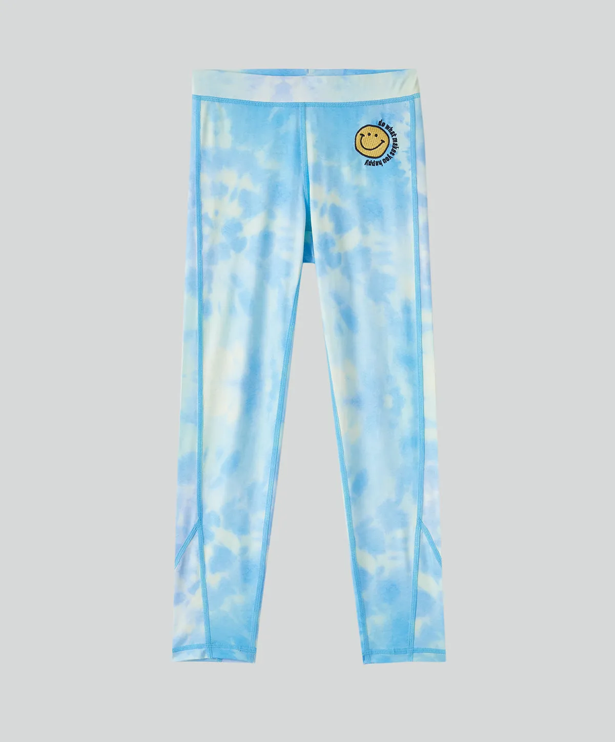 Energized Junior Artletes Printed Leggings with Smiley Face Patch