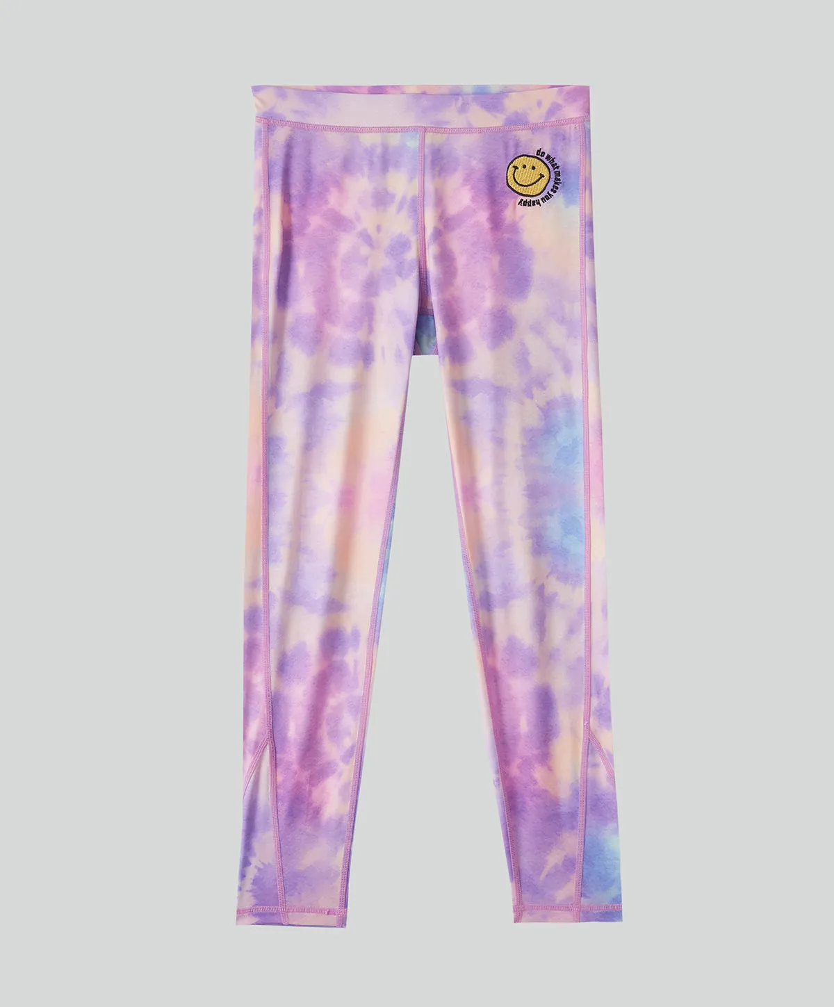 Energized Junior Artletes Printed Leggings with Smiley Face Patch