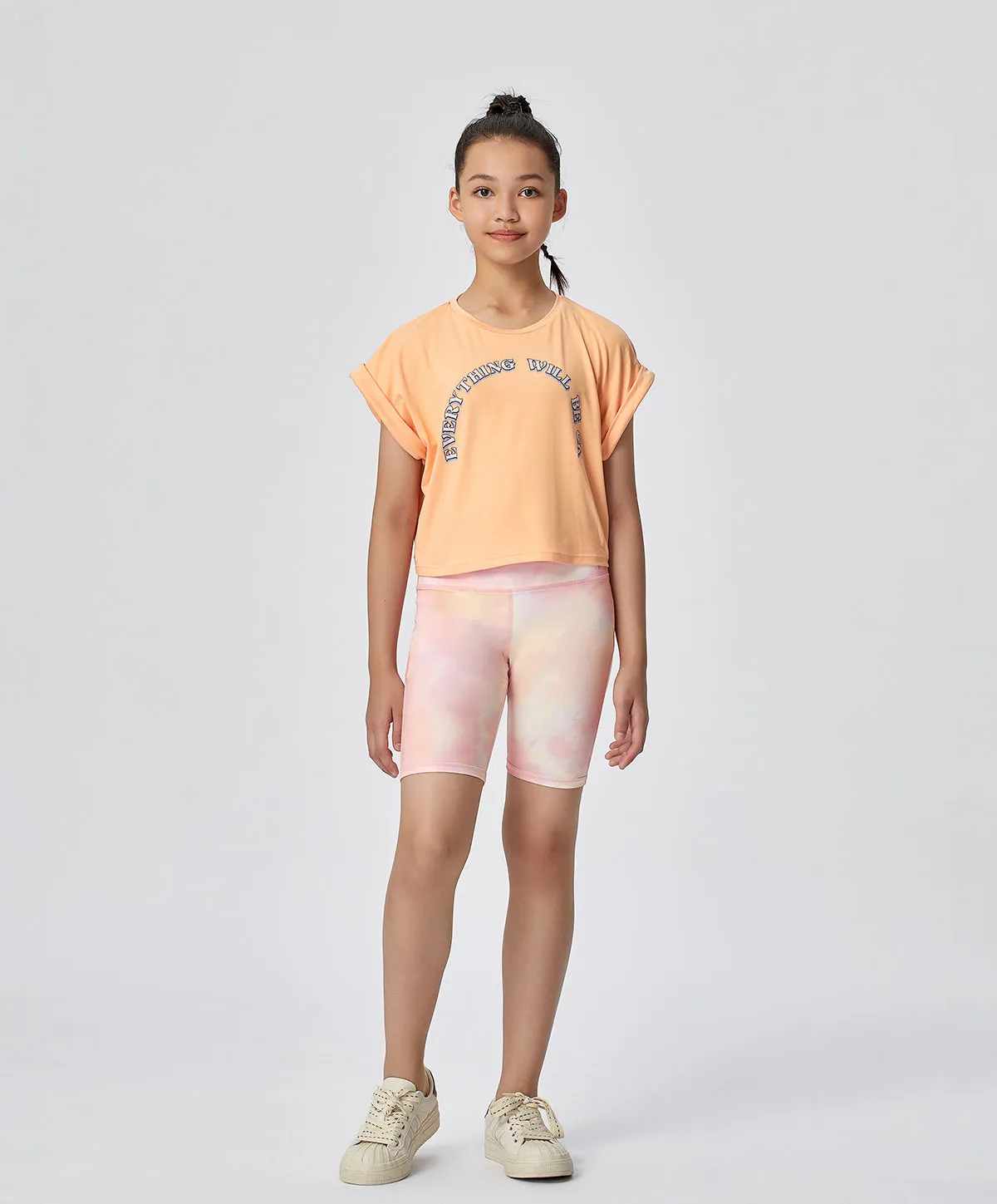 Energized Junior Digital Daydream Cropped Tee with Slogan 600-1005G