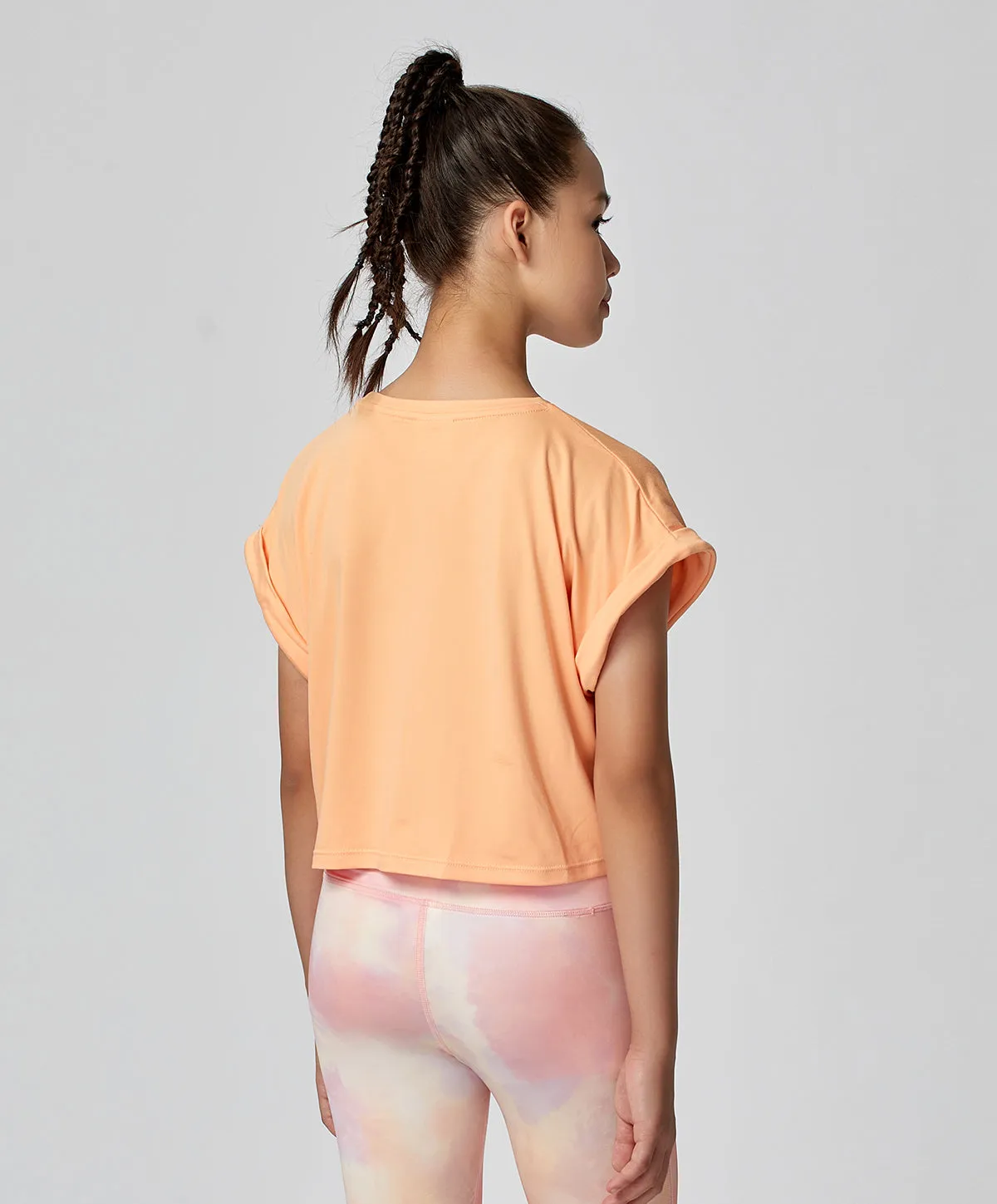 Energized Junior Digital Daydream Cropped Tee with Slogan 600-1005G