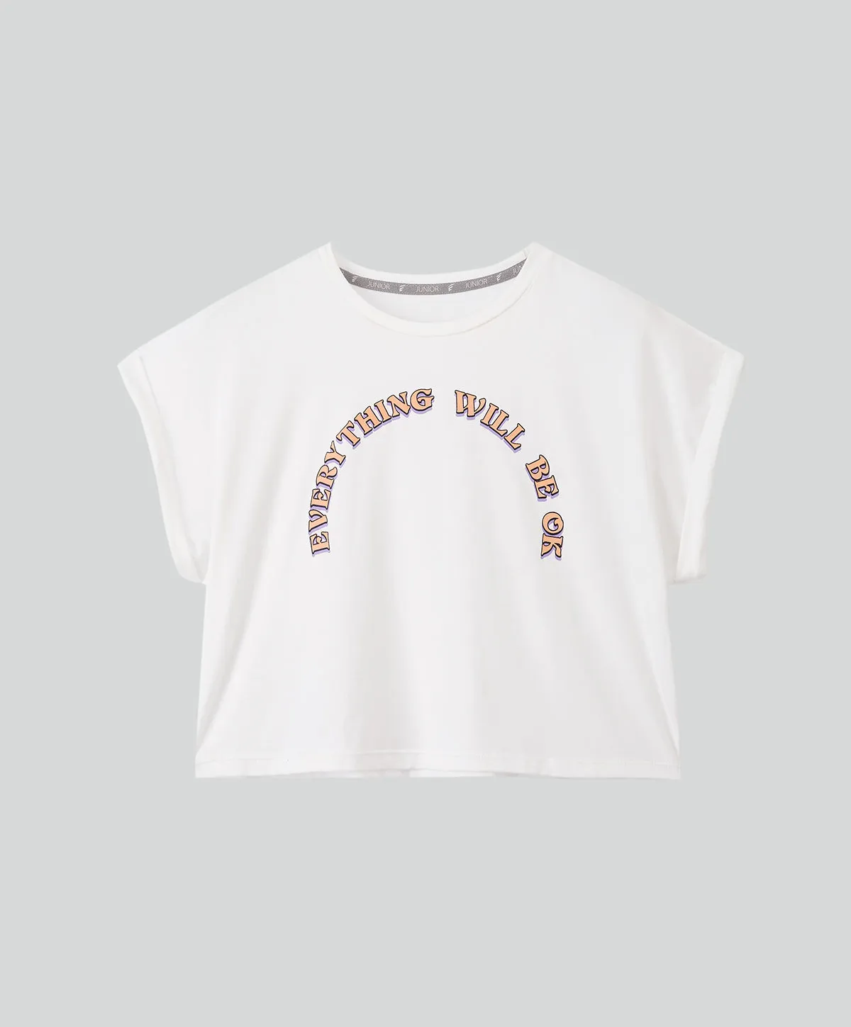 Energized Junior Digital Daydream Cropped Tee with Slogan 600-1005G